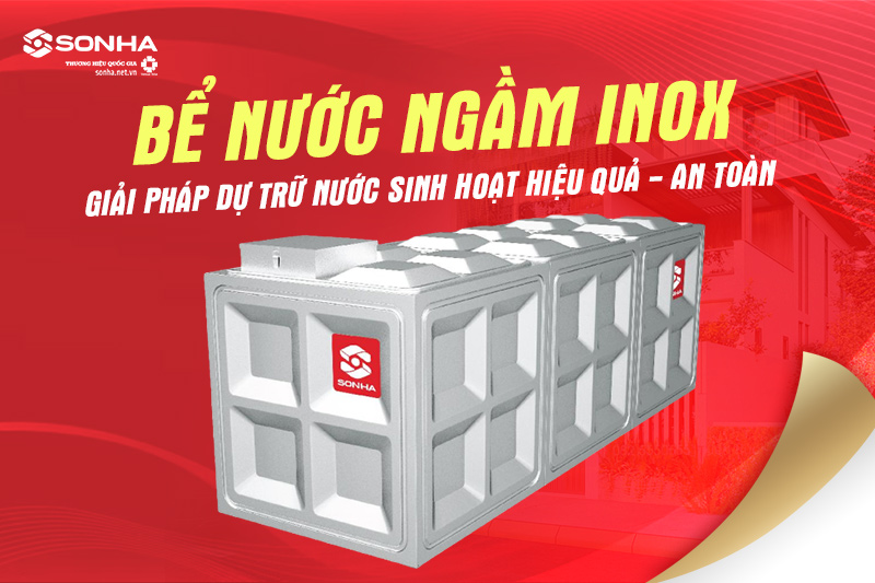 Bể vuông gồm 2 loại chính: Bể ngầm và bể treo inox
