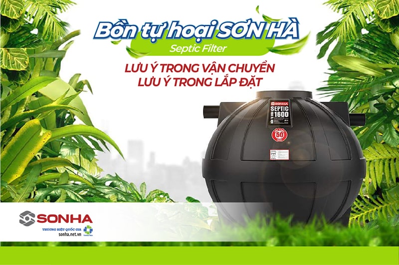 Lưu ý lắp đặt bể phốt nhựa Sơn Hà