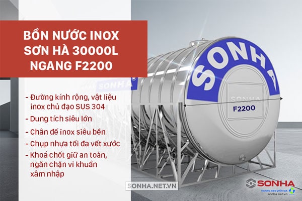 Bồn công nghiệp Sơn Hà 30000L F2200