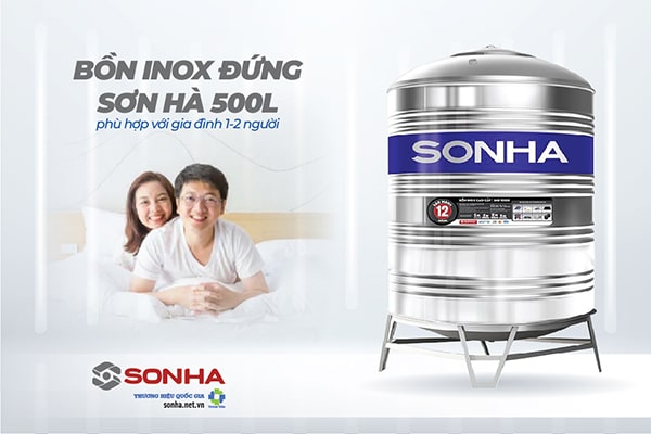 Bồn đứng Sơn Hà 500L 