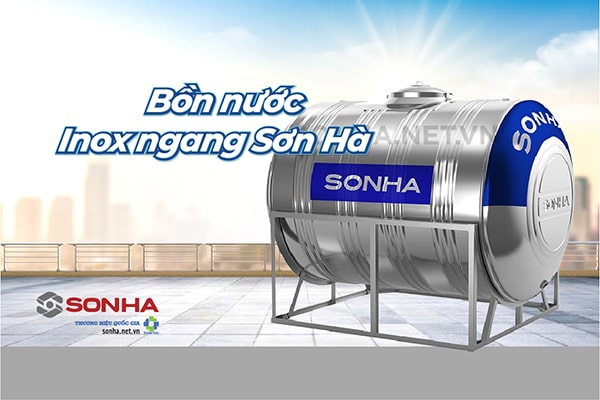 Bồn inox ngang Sơn Hà