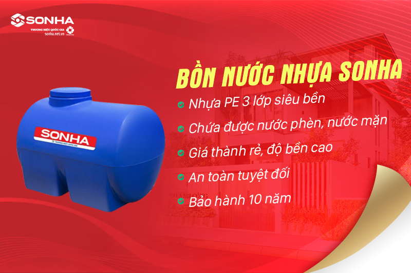 Bồn nhựa Sơn Hà sở hữu nhiều điểm cộng để người dùng lựa chọn