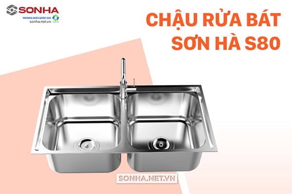 Chậu rửa bát đôi Sơn Hà S80