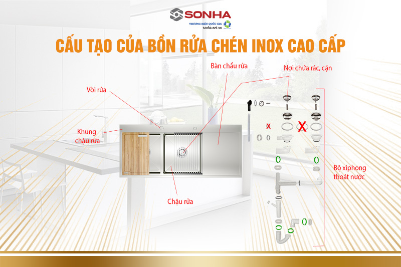 công dụng  bồn rửa chén