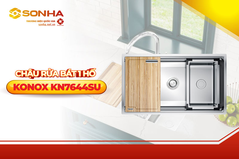 Bồn rửa chén 1 ngăn lớn cao cấp Konox Workstation Sink-Undermount Sink KN7644SU