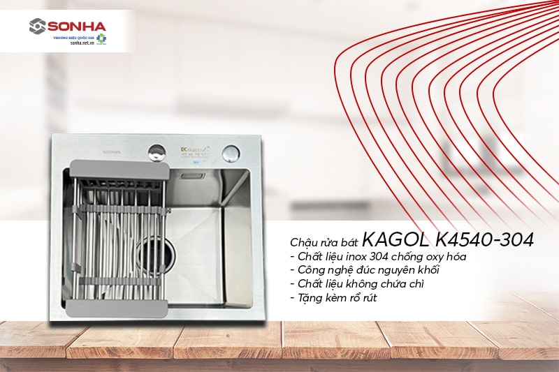 Ưu điểm chậu rửa bát 1 hố loại nhỏ Kagol K4540-304