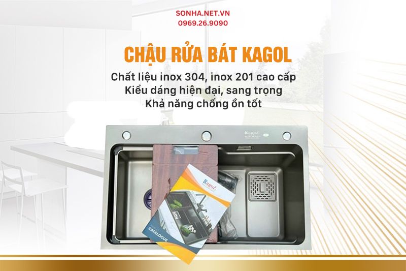 Chậu rửa bát inox Kagol