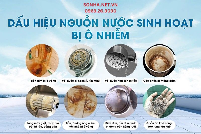 Dấu hiệu nguồn nước bị ô nhiễm
