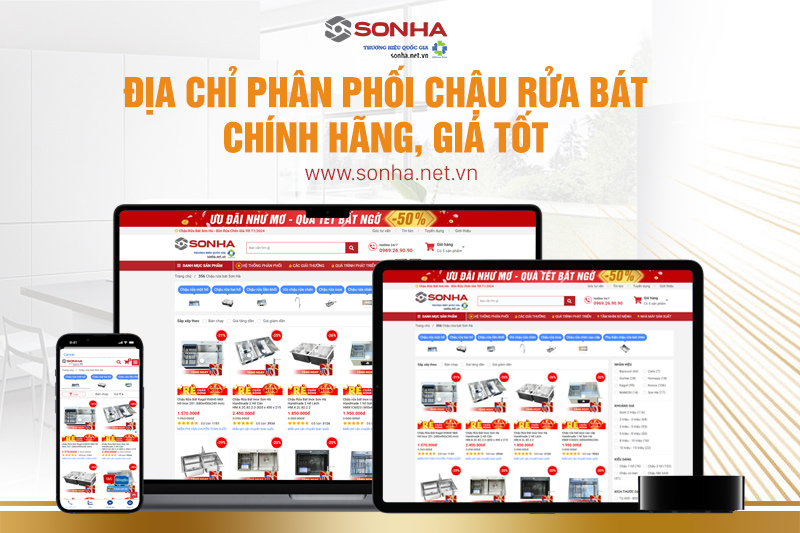 Sonha.net.vn địa điểm mua bồn rửa bát Sơn Hà uy tín, giá tốt