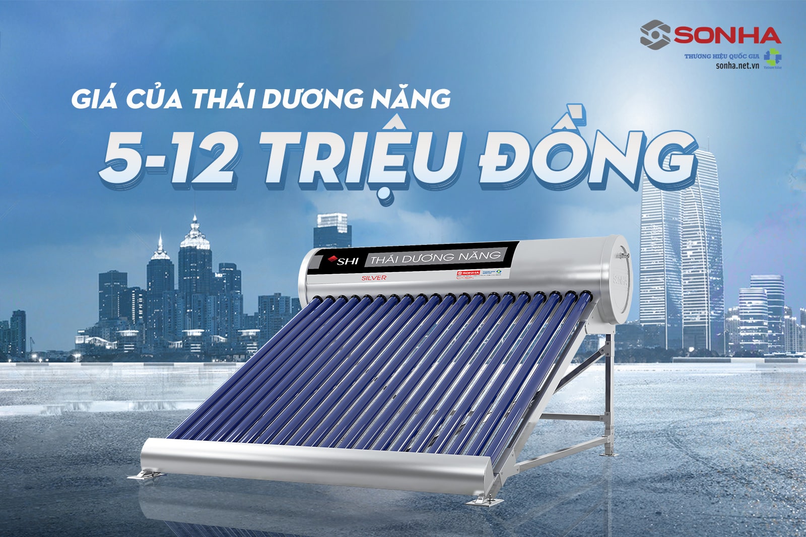 Giá máy nước nóng năng lượng mặt trời Silver dao động từ trên 5 triệu - 12 triệu