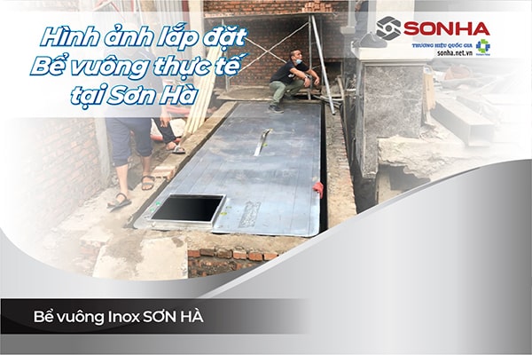 Hình ảnh lắp đặt thực tế bể nước ngầm inox