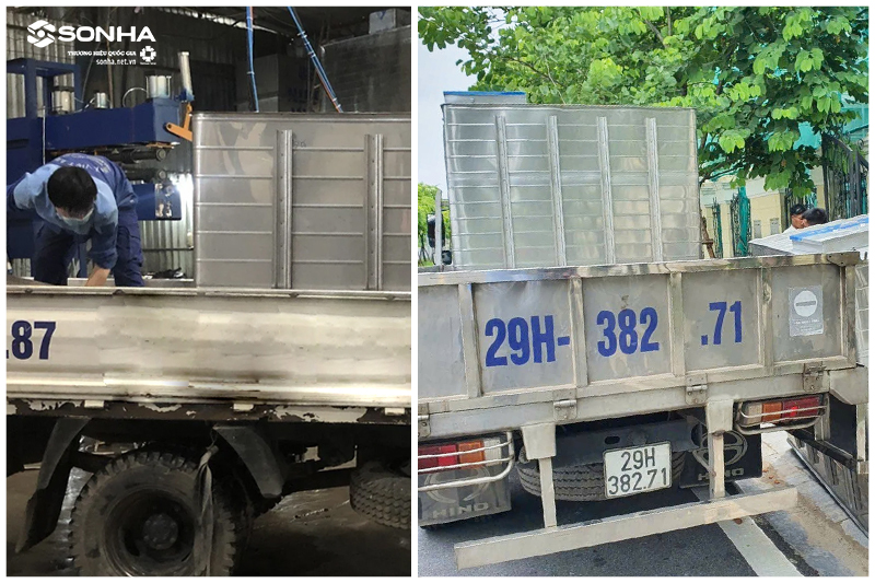 Hình ảnh lắp đặt bể nước ngầm inox Sakura