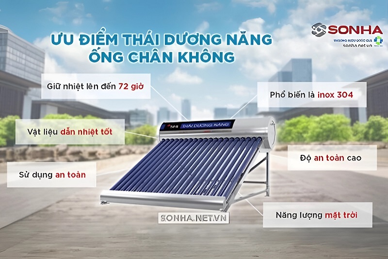 Ưu và nhược điểm của máy nước nóng năng lượng mặ trời ống chân không