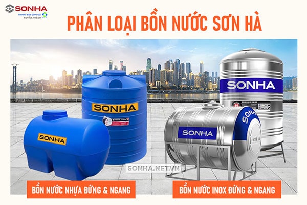 Phân loại bồn nước Sơn Hà