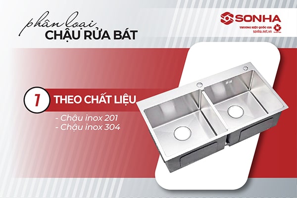 Phân loại chậu rửa bát nguyên khối theo chất liệu