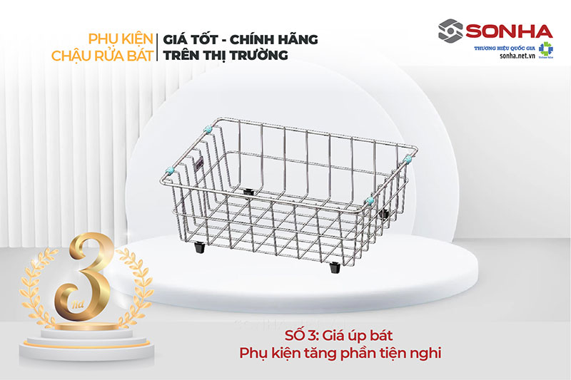 Giá úp bát phụ kiện chậu rửa bát