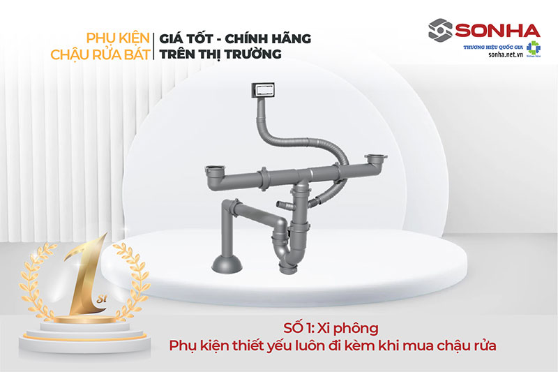 Xi phông phụ kiện chậu rửa bát