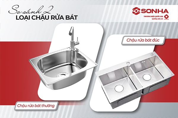 Ưu điểm chậu rửa bát đúc inox