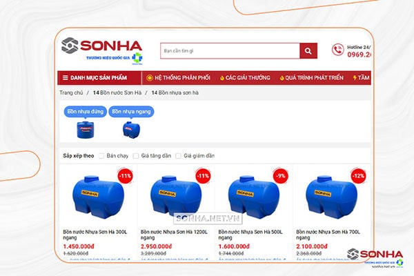 Sonha.net.vn địa điểm mua bồn nhựa chính hãng