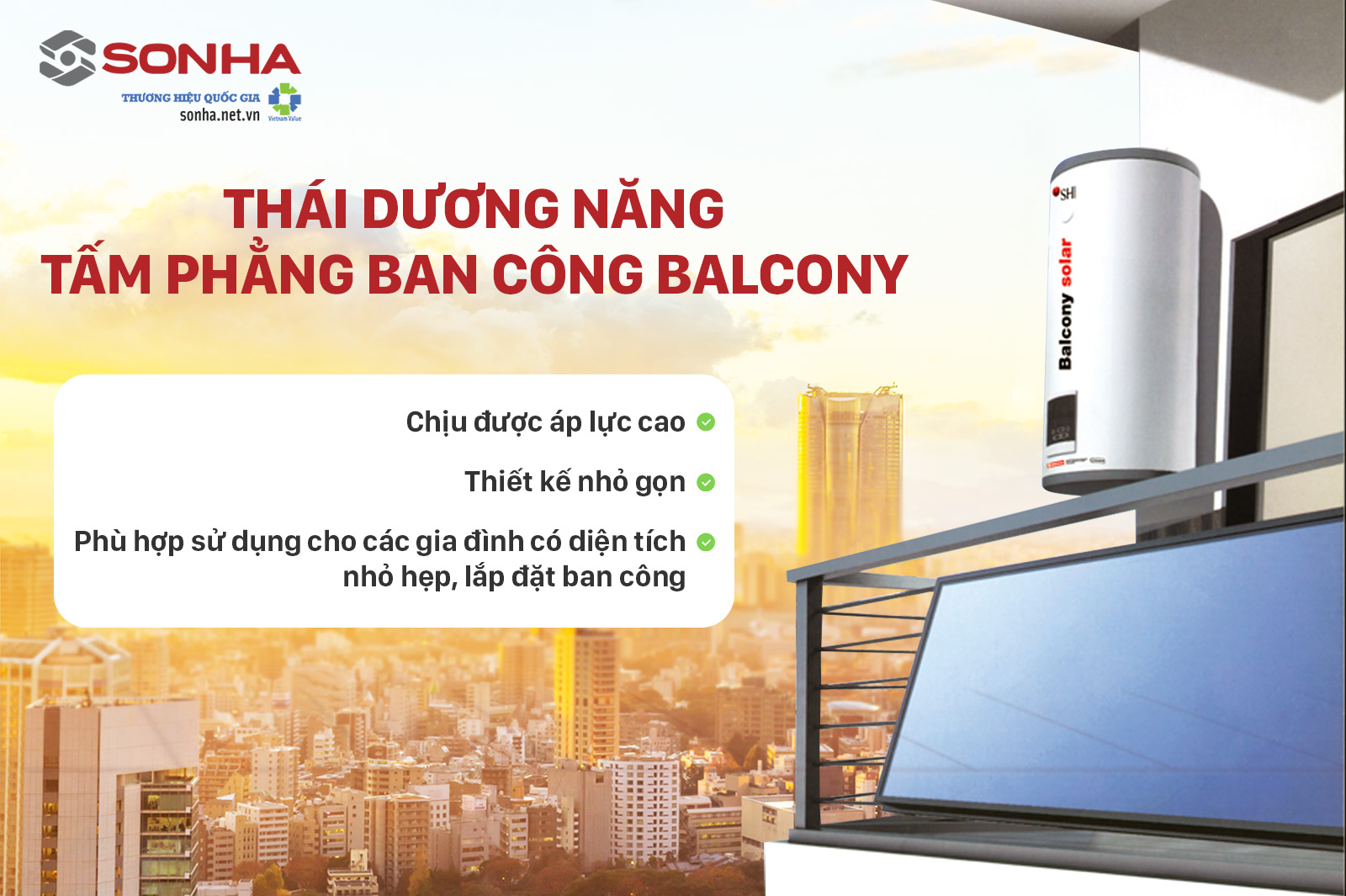 Thái dương năng Ban công Balcony