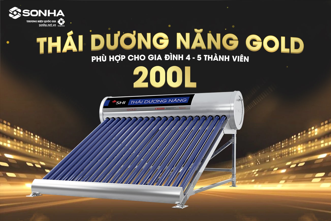 Thái dương năng Gold 200l