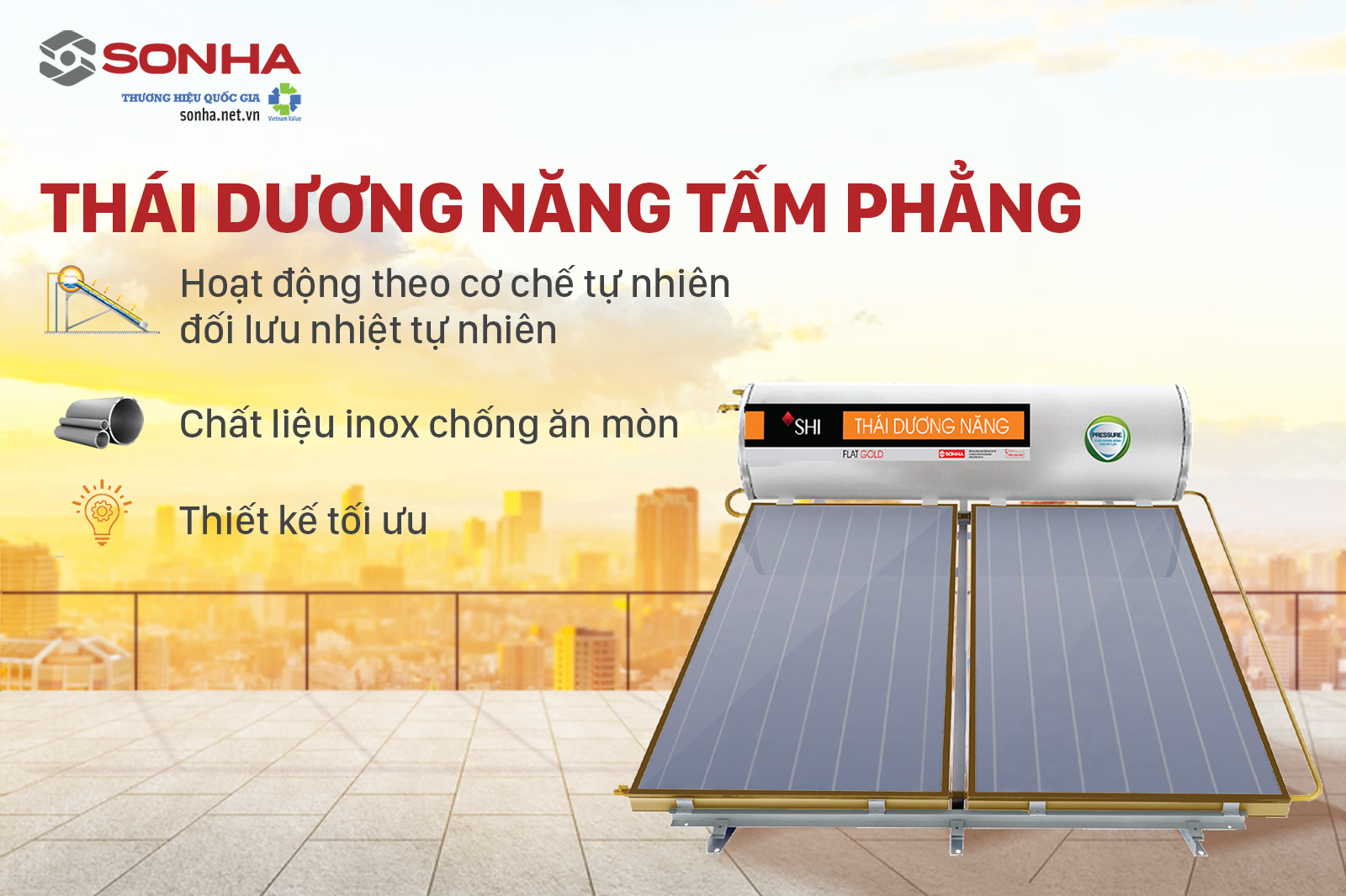 Thái dương năng tấm phẳng