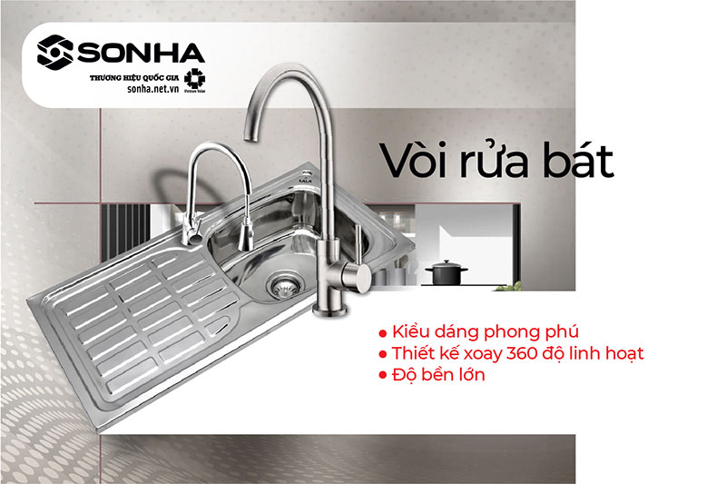 Thiết bị nhà bếp vòi nước rửa chén