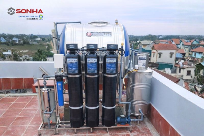 Thực tế lắp đặt hệ thống lọc nước giếng khoan 3 cột SKGKUF313MC