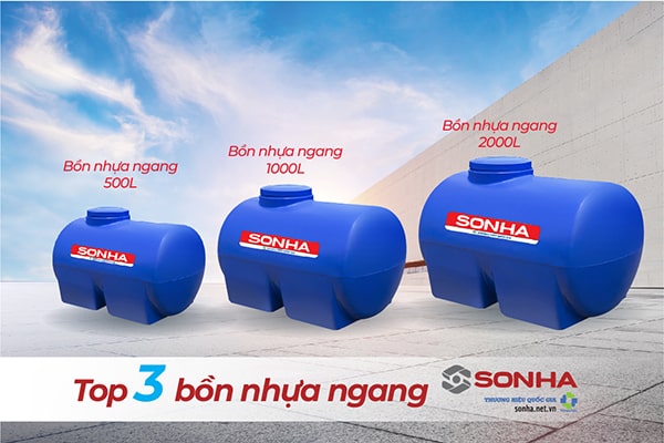 Top 3 bồn nhựa ngang Sơn Hà 