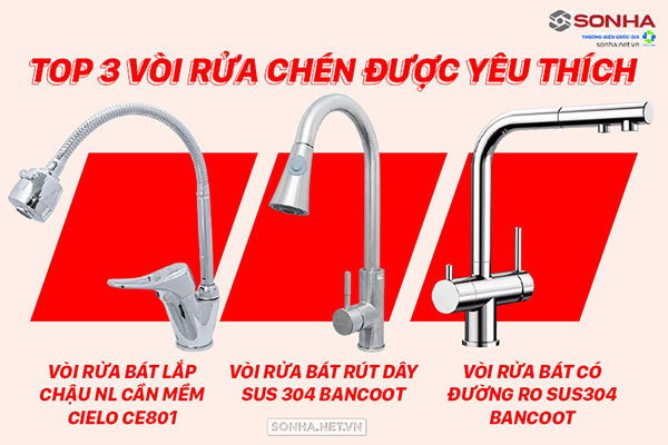 3 loại vòi rửa chén nào được ưa chuộng nhất hiện nay?
