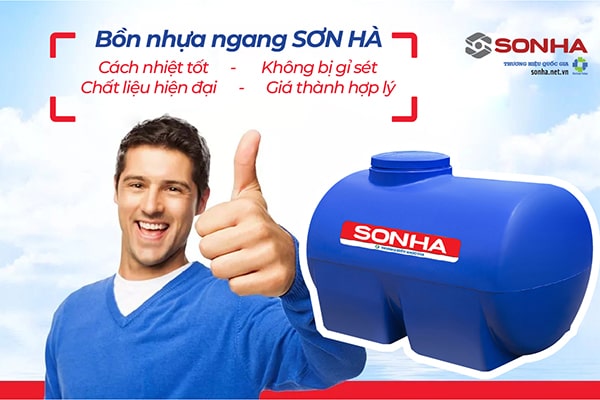 Ưu điểm bồn nước nhựa ngang Sơn Hà 