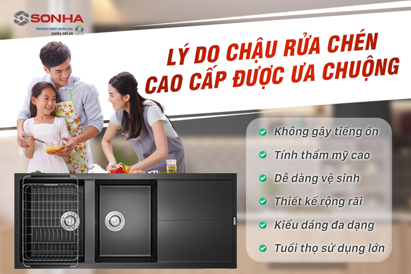 6 ưu điểm vượt trội bồn rửa chén cao cấp được ưa chuộng