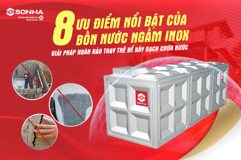 Bể nước inox vuông sở hữu 8 ưu điểm vượt trội