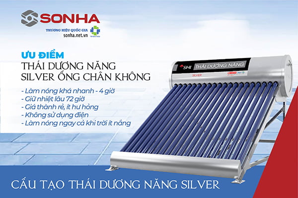 Ưu điểm máy nước nóng năng lượng mặt trời Silver ống chân không