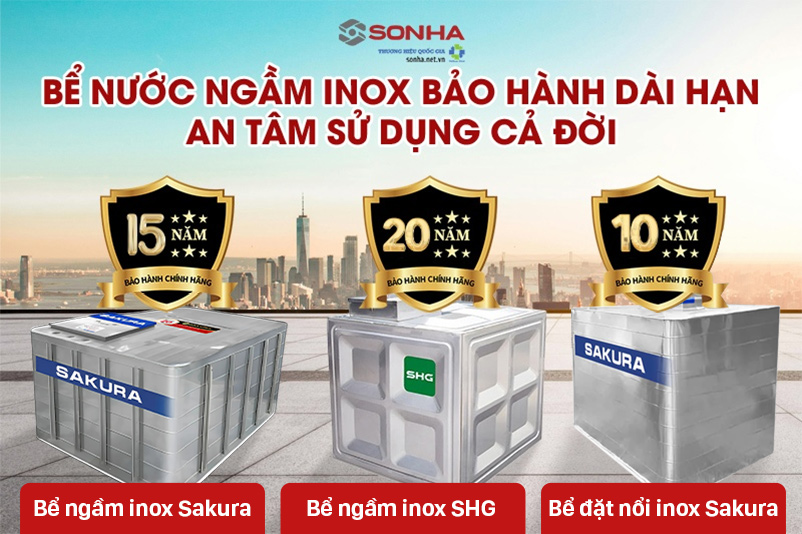 Thông tin thời gian bảo hành bể nước ngầm inox