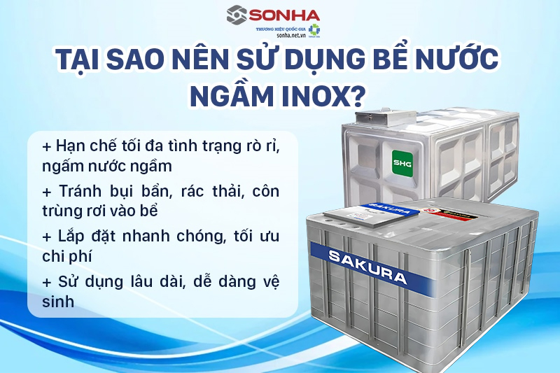 Tại sao nên sử dụng bể nước chôn ngầm inox?
