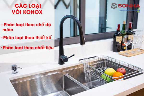 Phân loại vòi rửa bát Konox