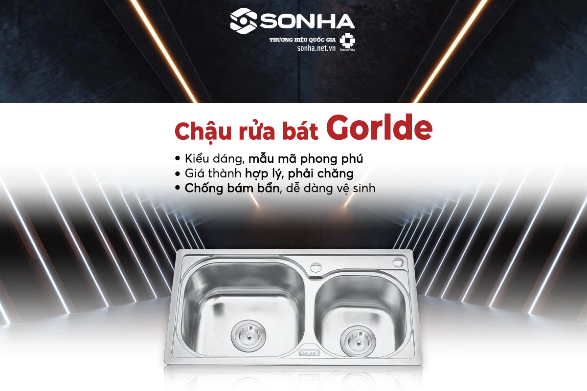 Chậu rửa bát inox Gorlde