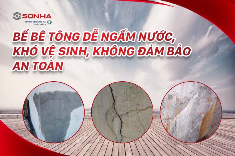 Nhược điểm khi sử dụng bể bê tông xây gạch truyền thống để trữ nước sinh hoạt