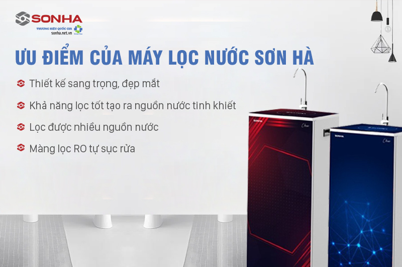 Ưu điểm nổi bật của sản phẩm máy lọc nước Sơn Hà 