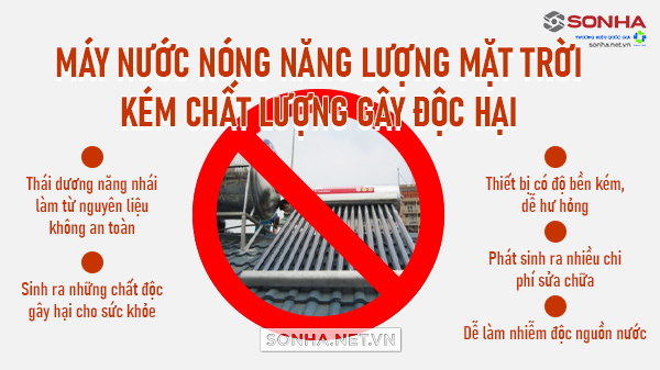 Máy nước nóng năng lượng mặt trời gây độc hại