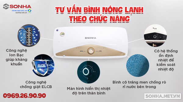 Tư vấn mua bình nóng lạnh theo chức năng