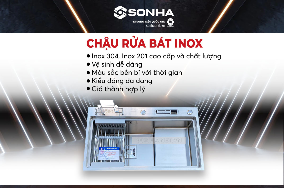 Ưu, nhược điểm của chậu rửa bát inox