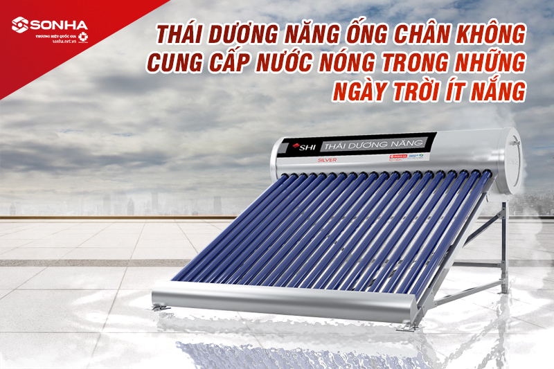 Thái dương năng ống chân không thường được lắp ở khu vực miền Bắc