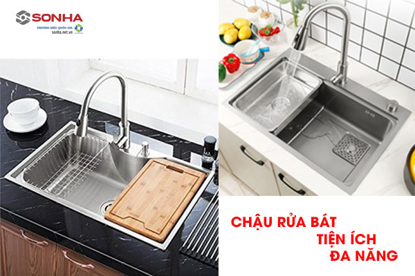 Chậu rửa bát đồ dùng gia đình tiện ích thông minh