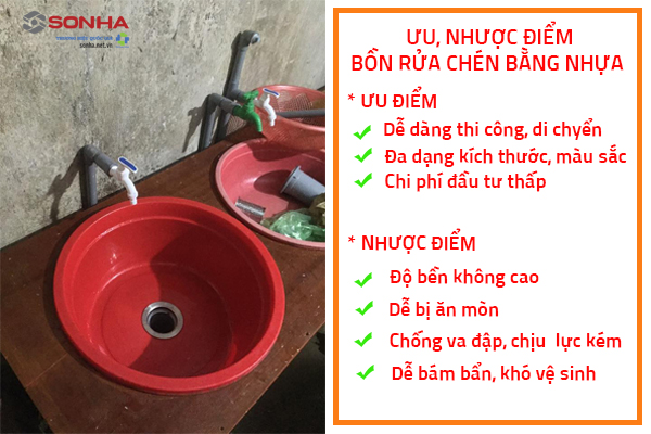 Ưu, nhược điểm bồn rửa chén bằng nhựa