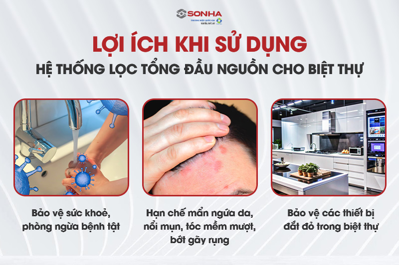 Lợi ích khi sử dụng hệ thống máy lọc nước đầu nguồn cho biệt thự