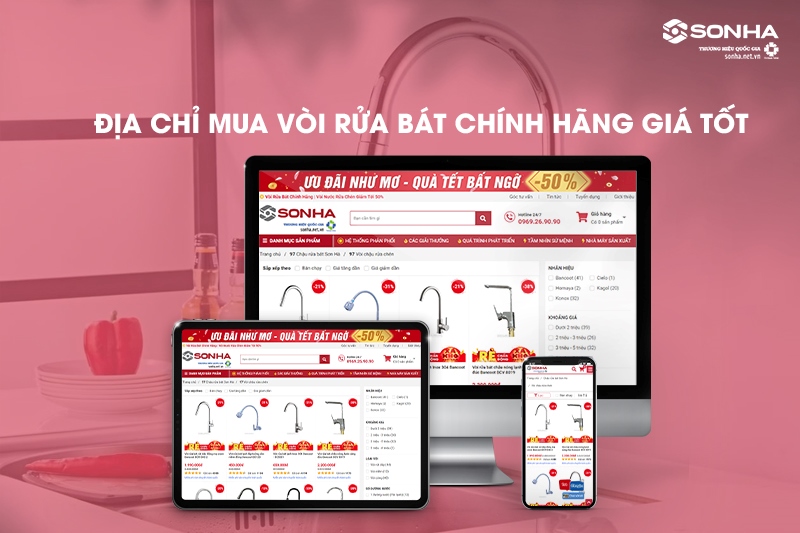 Địa chỉ mua vòi rửa bát chính hãng giá tốt nhất hiện nay