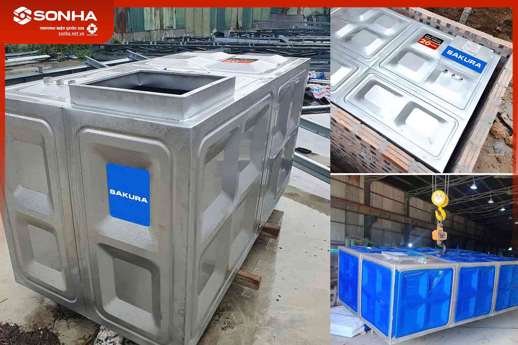 Hình ảnh thực tế của bể ngầm inox định hình Sakura