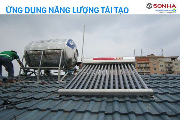 Máy nước nóng năng lượng mặt trời được ứng dụng trong năng lượng mặt trời